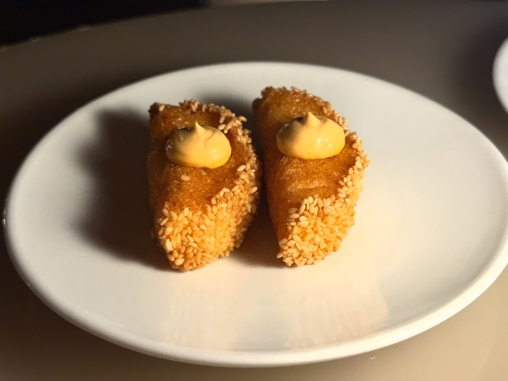 Prawn Toast, Fermented Chilli at Bennelong