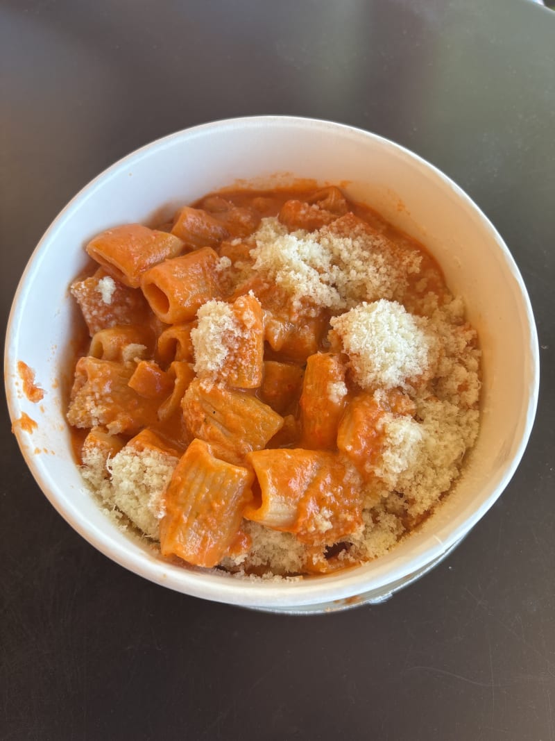 Famous Alla Vodka Rigatoni. Spicy Tomato Sugo, Vodka, Cream at Pasta Buoy