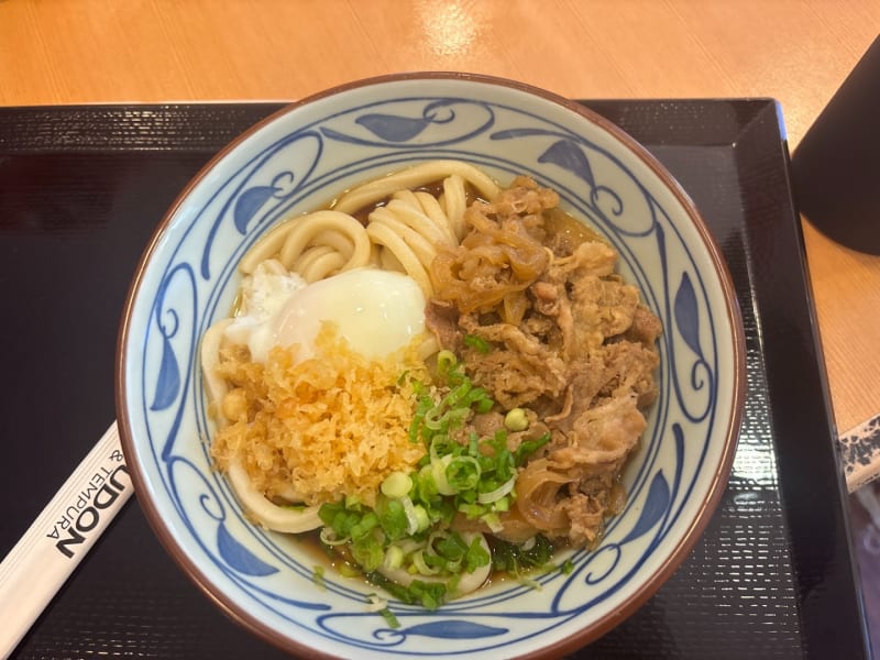 Nikutama Udon Hot at Marugame Udon