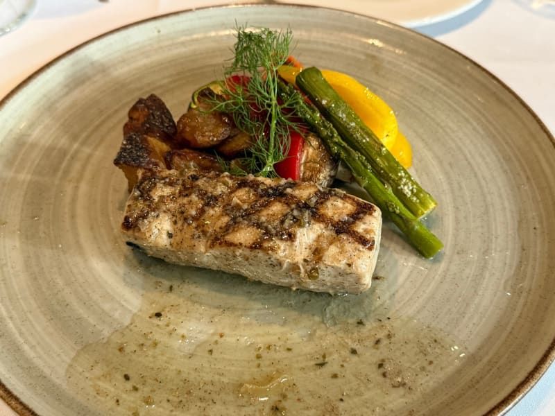 Catch of the Day with Grilled Vegetable at Taormina Sicilian Cuisine