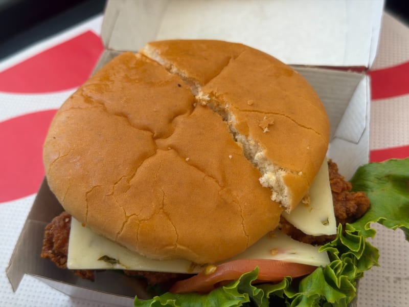Spicy Deluxe Burger at Chick-fil-a