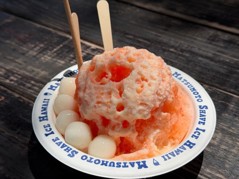 POG Shave Ice with Mochi at Matsumoto Shave Ice