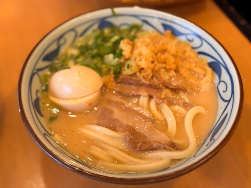 Creamy Broth Tonkotsu Style Udon at Marugame Udon