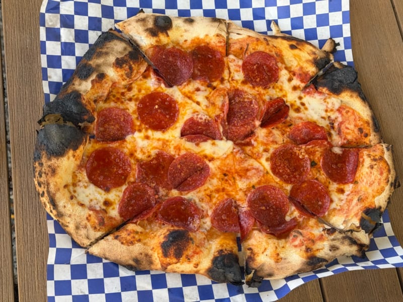 Pepperoni Pizza at Jax Wood Fired Pizza - Sharks Cove