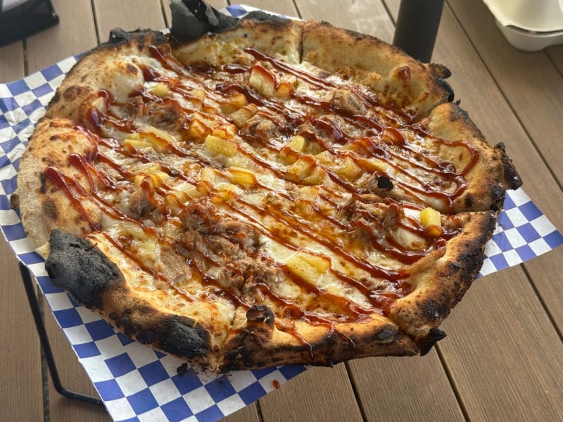 Sweet Hawaiian Pizza at Jax Wood Fired Pizza - Sharks Cove
