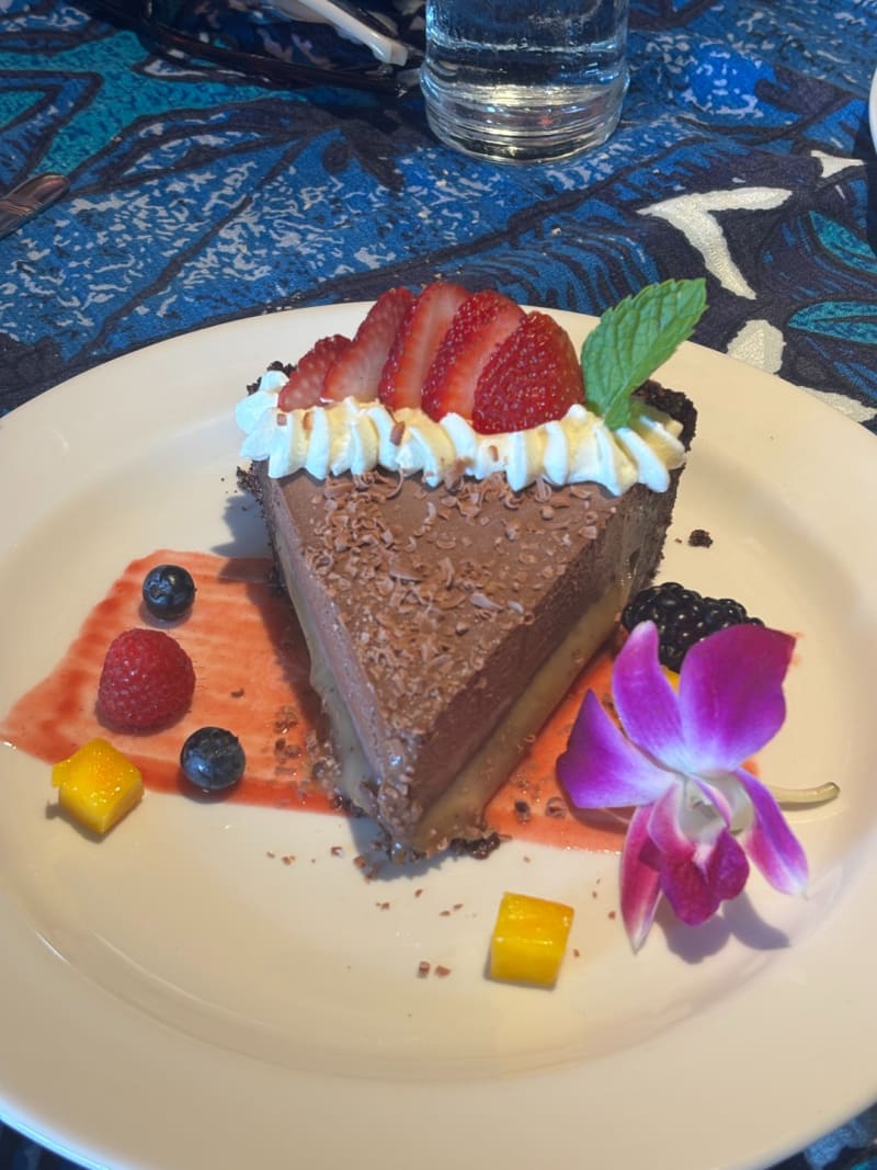 Chocolate and Caramel in a Cookie Crust at Mama's Fish House