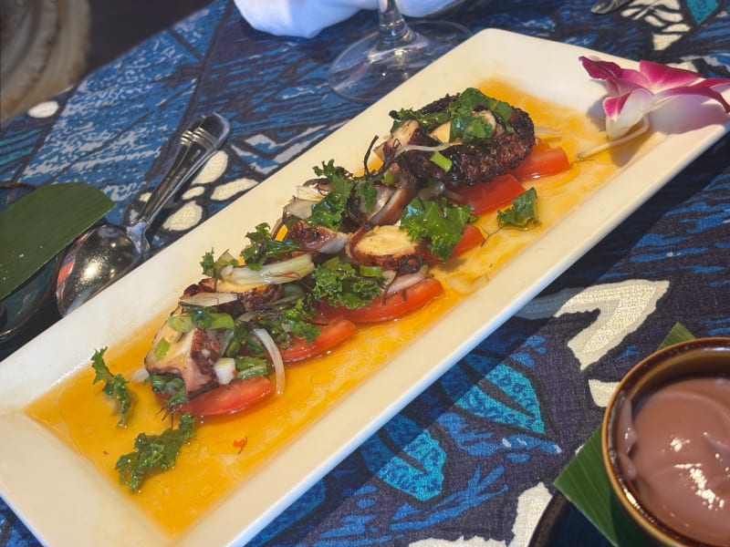 Diver Caught Octopus - Garlic Grilled with Yuzu and Hawaiian Limu at Mama's Fish House