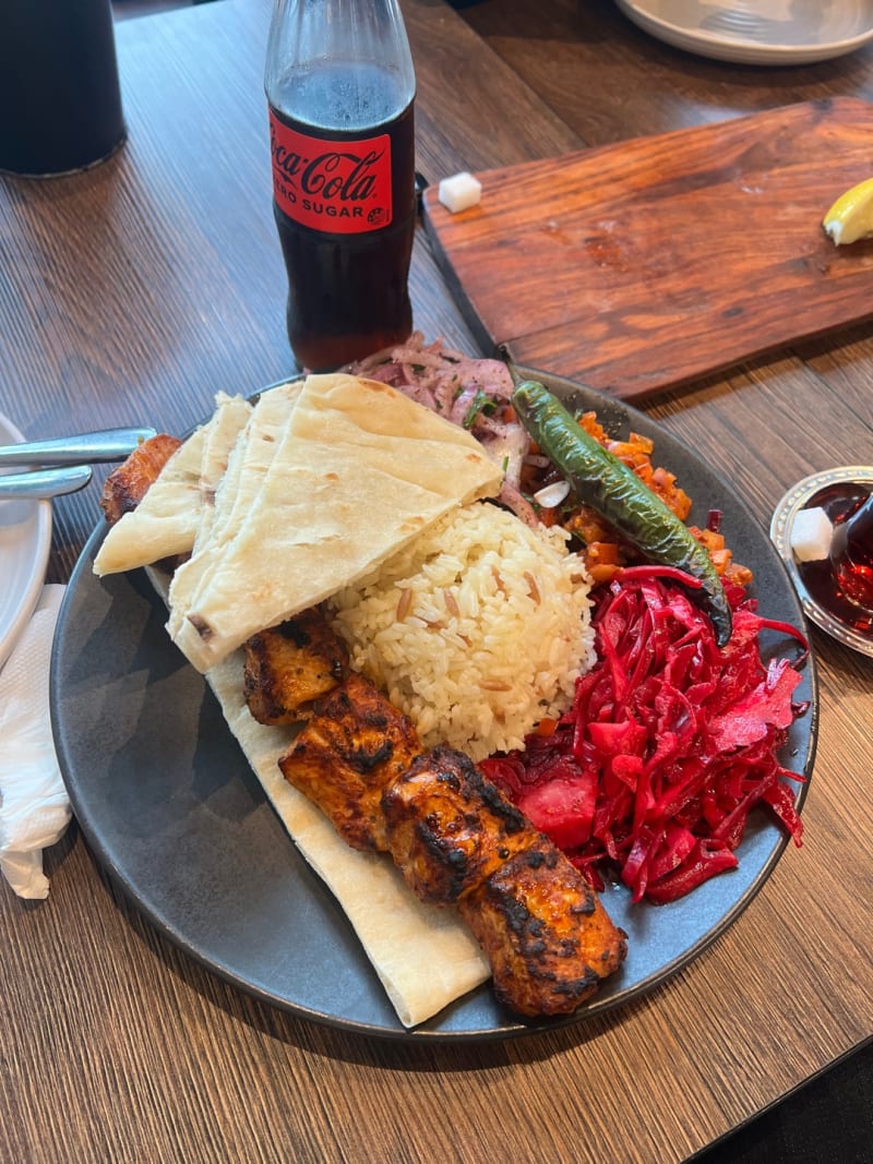 Charcoal Single Shish Plate at Bosphorus Turkish Street Food