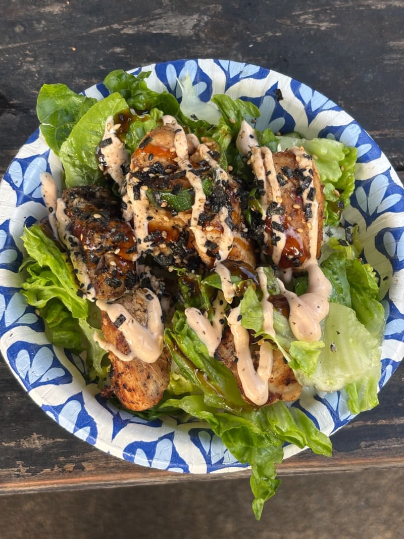 Chicken, Rice + Greens, Spicy Mayo Bowl at Poke Bob’s