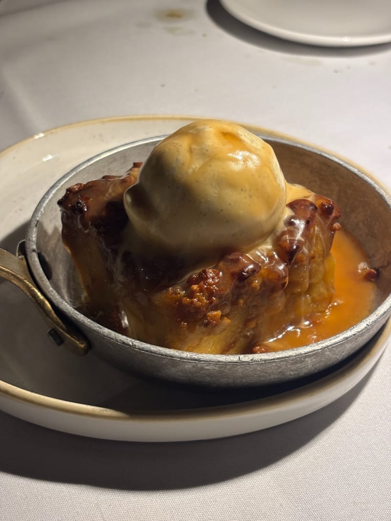 Pineapple Macadamia Nut Bread Pudding at Merriman's Kapalua