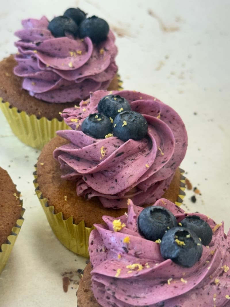 Blueberry Cupcake at Cupcakes, Boom!