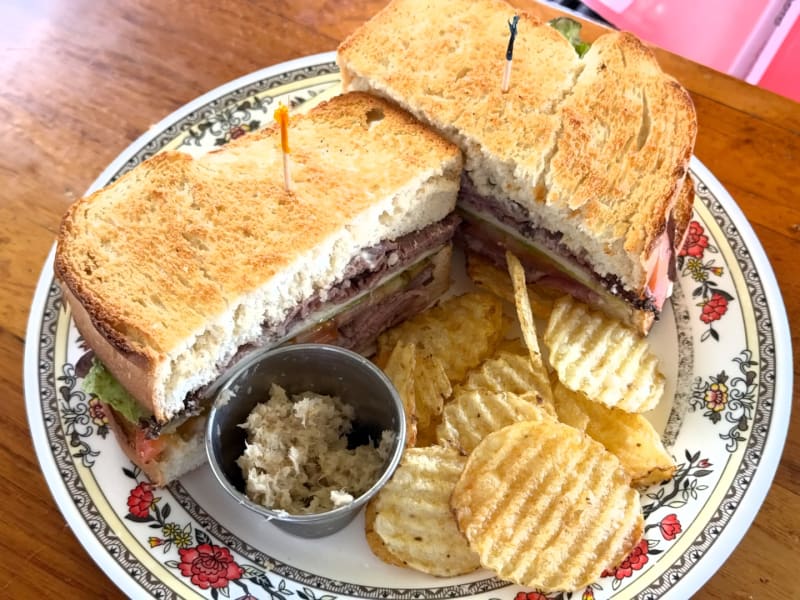 Roast Beef Sandwich with French Bread at The Coffee Shack