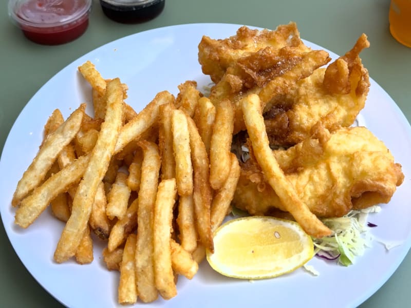 Fish & Chips at Holua Poolside Bar & Lounge, Outrigger Kona Resort & Spa