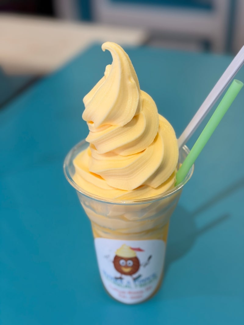 World Famous Dole Soft Serve Float at Bubba & Finn's