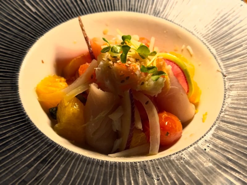 Hamachi & Uni at Canoe House