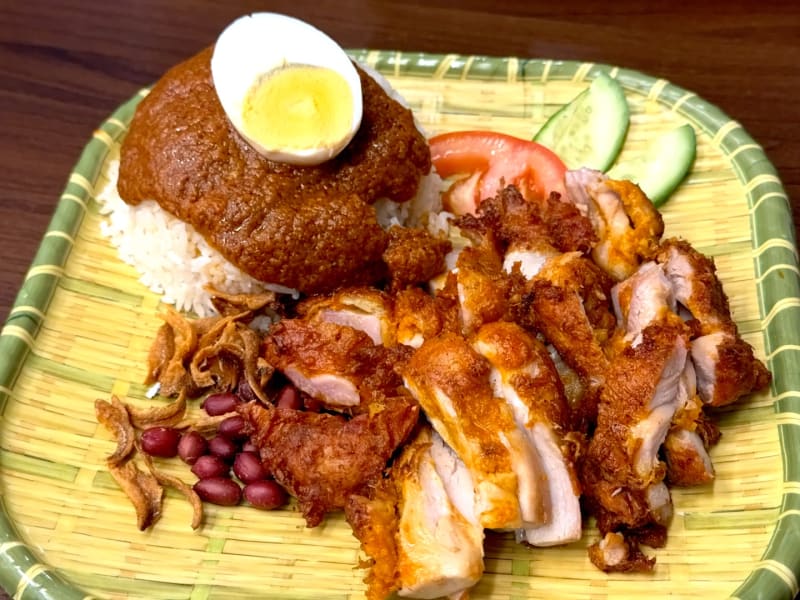 Fried Chicken Nasi Lemak at Nanyang Kopi