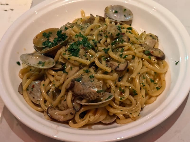 Bucatini, Vongole, Shiitake, Garlic, Chilli at Bar Totti's