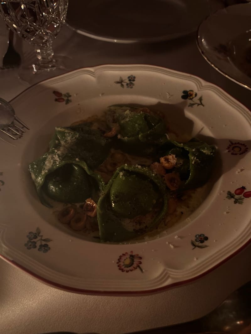 Pumpkin & Ricotta Tortellini with Cream, Truffle & Hazelnut at Neptune's Grotto