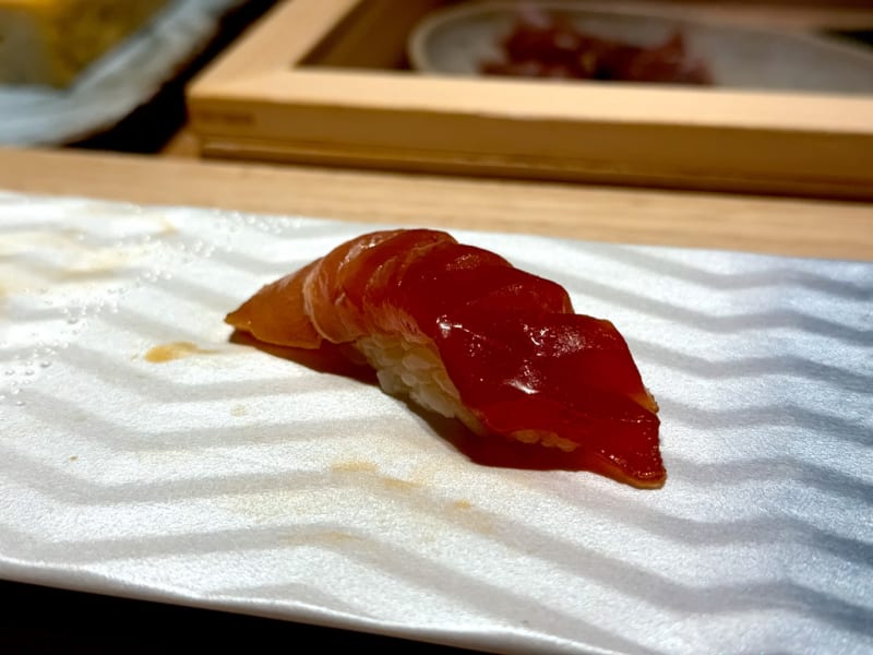 Southern Bluefin Tuna Chu-toro Zuke at Getsushi Omakase