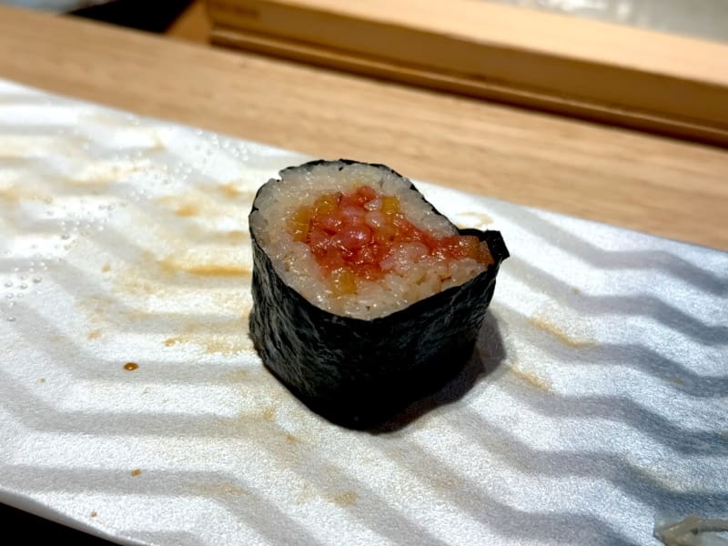 Bluefin Tuna Toro Taku Roll - TAS at Getsushi Omakase