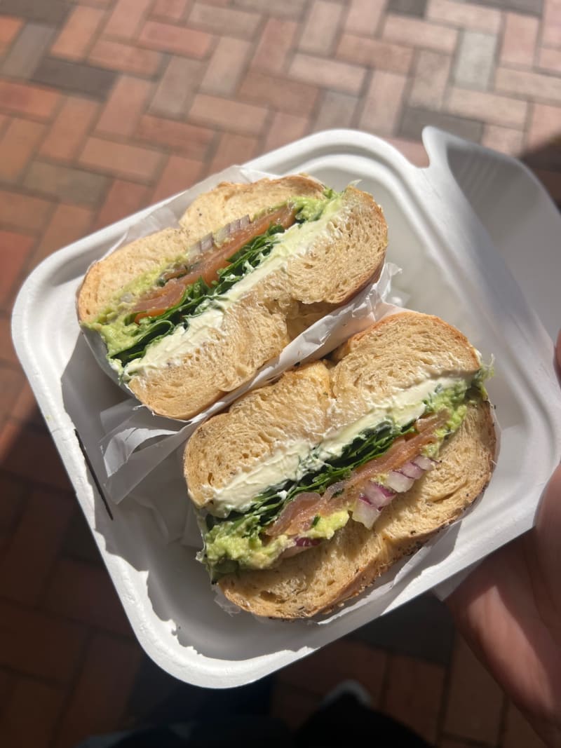 Smoked Salmon Bagel at Here Cafe
