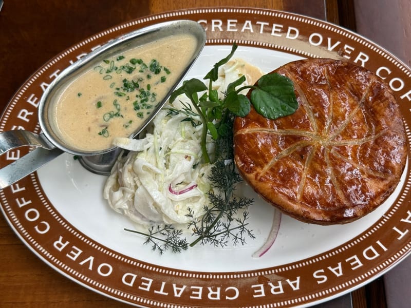 Mushroom & Artichoke Pie at The Grounds Coffee Factory