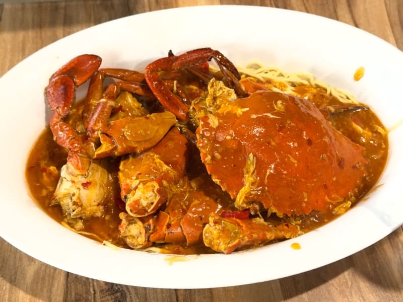 Singapore Chilli Mud Crab at Nicholas Seafood