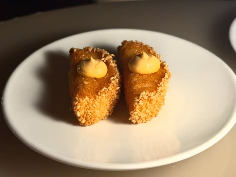 Prawn Toast, Fermented Chilli at Bennelong