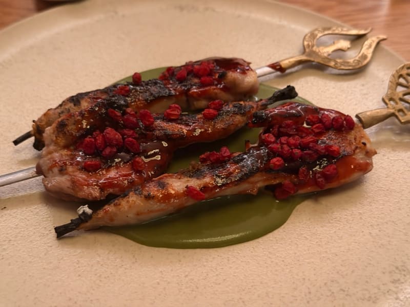 Quail Skewer at Aalia Restaurant Sydney