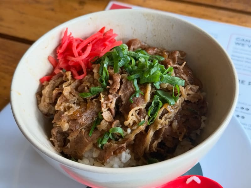 Beef Gyudon at Harajuku Gyoza Beer Stadium Darling Harbour