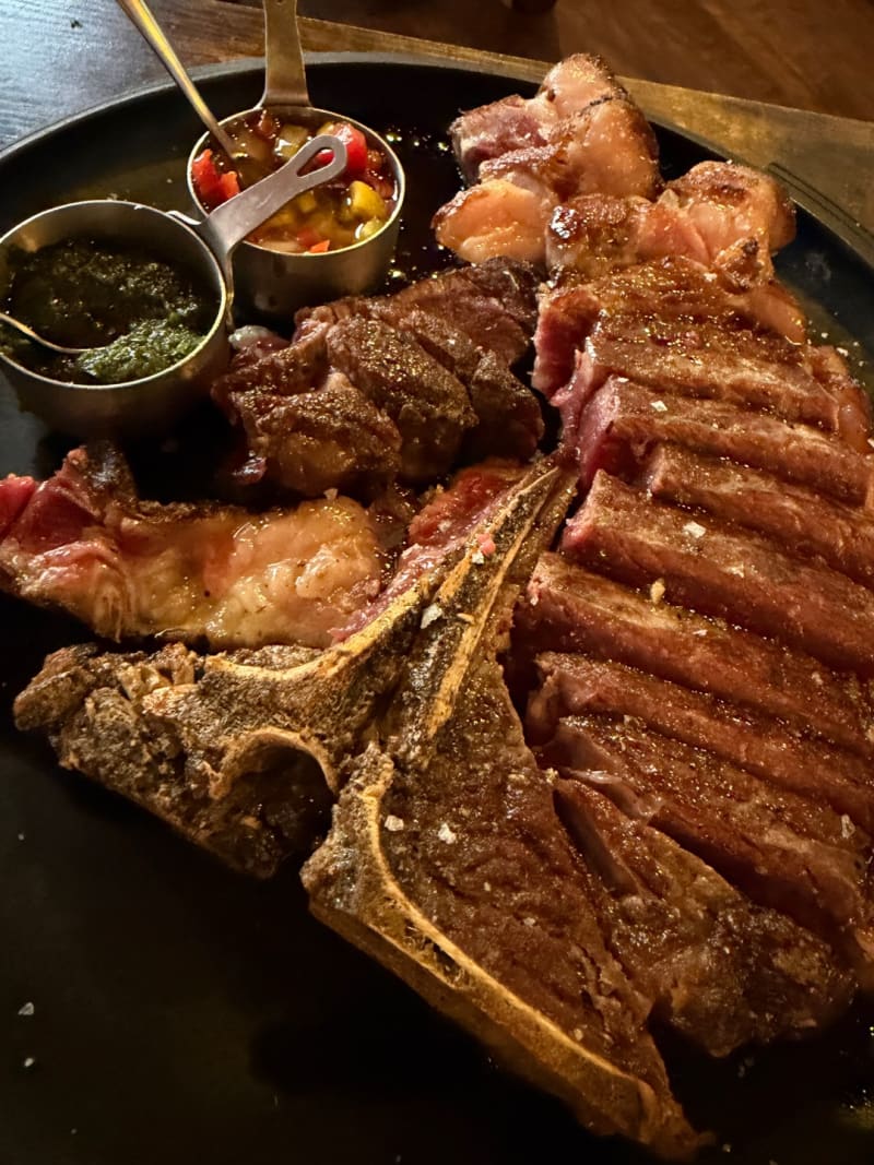 Spanish Iberico T-bone Fiorentino Style at Restaurant Meat