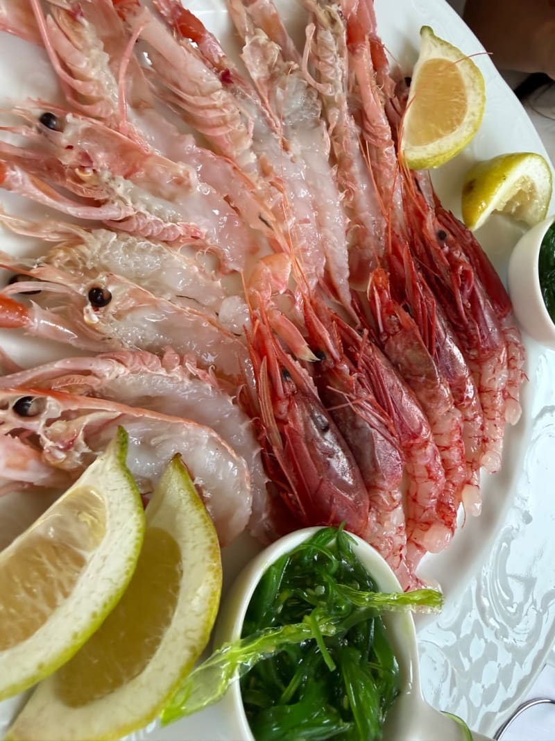 Langustine and Red Prawn Sashimi - Crudo at Ristorante Lo Storico In Como Dal 1941