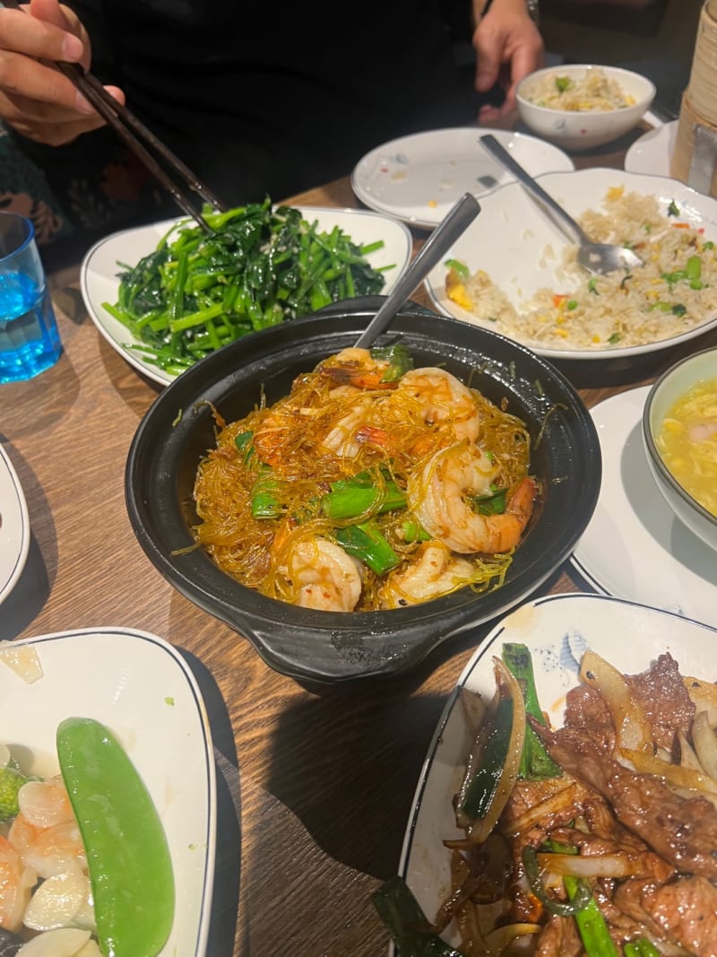 King Prawns Flash Fried in XO Sauce Served with Vermicelli at Lilong By Taste Of Shanghai Rhodes
