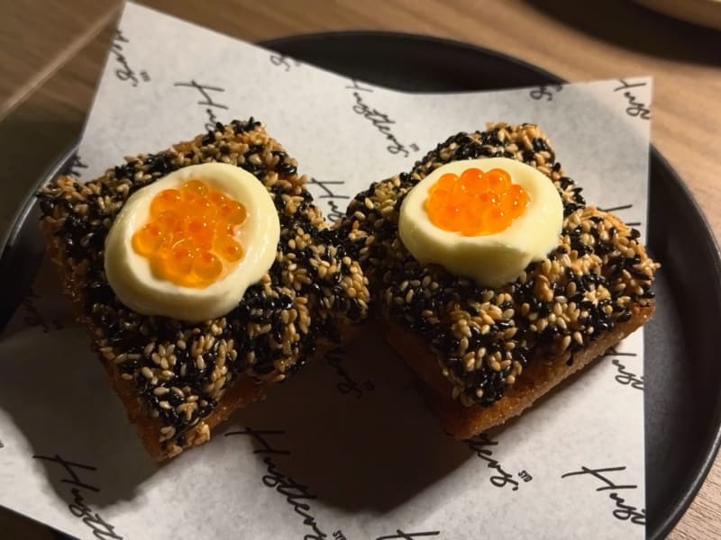 Sesame Prawn Toast at Hustlers.syd