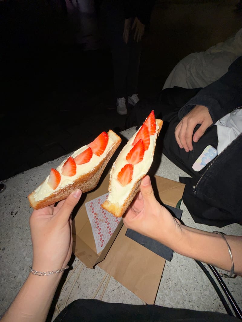 Strawberry Sando at Harajuku Gyoza Beer Stadium Darling Harbour