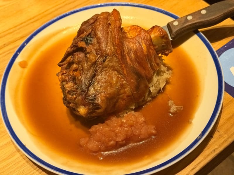 Famous Crispy Pork Knuckle at Munich Brauhaus Sydney