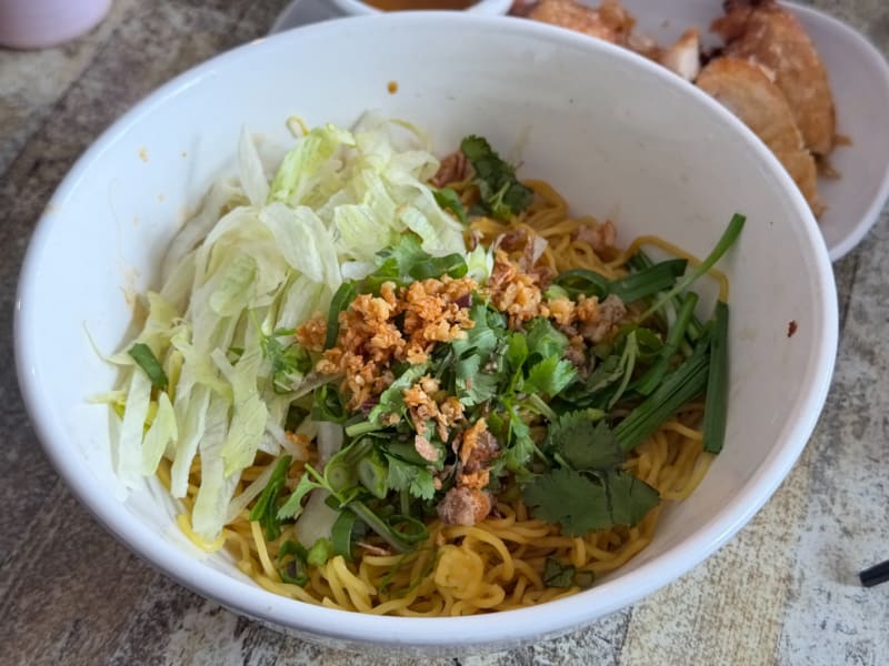 Crispy Maryland Chicken with Dry Egg Noodle at Pho Moi