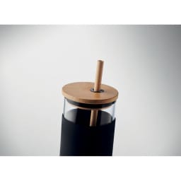 4. Glasbägare 450ml med bambulock