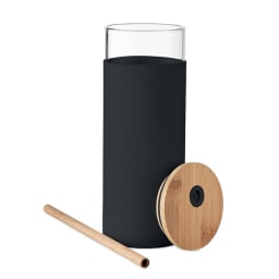 2. Glasbägare 450ml med bambulock