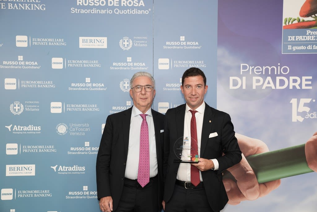 Alberto Battistella wins the “Di padre in figlio – Il gusto di fare impresa” Award