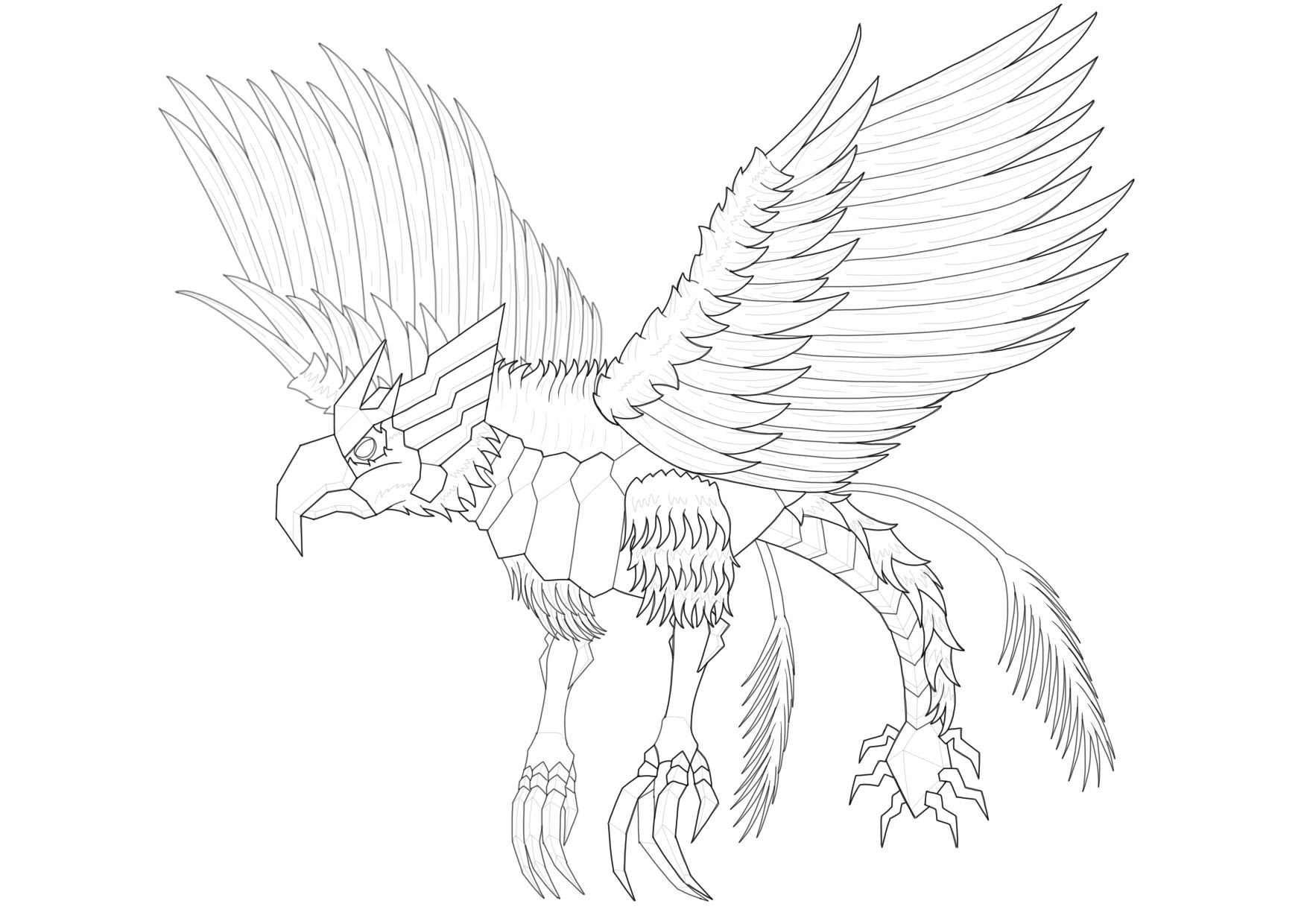 雷属性タカ型モンスター Pando