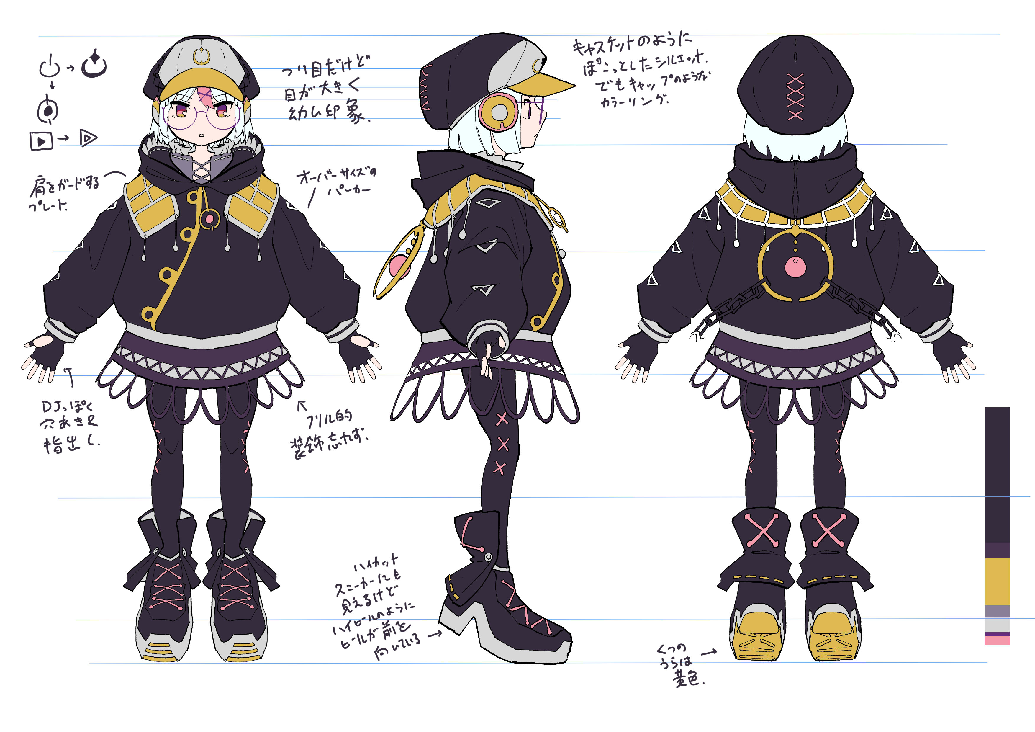 Character Design 魔法少女 創作 名古屋デザイナー学院 Pando