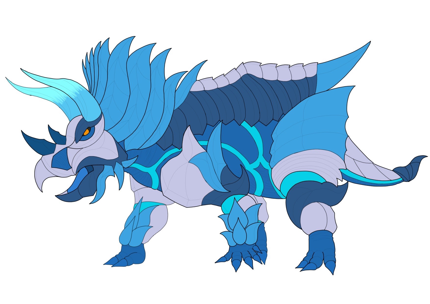 トリケラトプス亜種えもん 水属性トリケラトプス型モンスター《Pando》