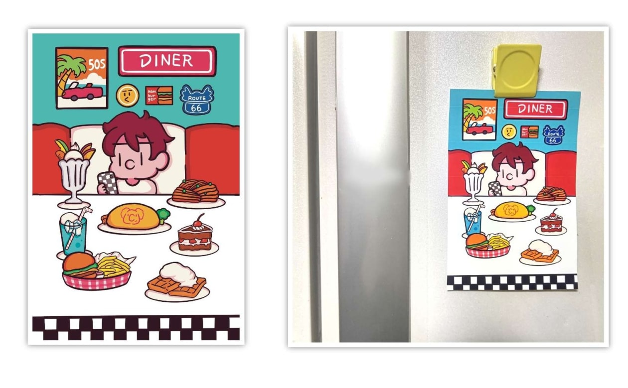 個人制作 冷蔵庫に貼るとオシャレなポストカードのイラストを制作しました 専門学校九州デザイナー学院 Pando