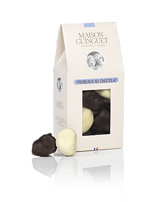 Aperçu Pruneaux au chocolat noir et blanc