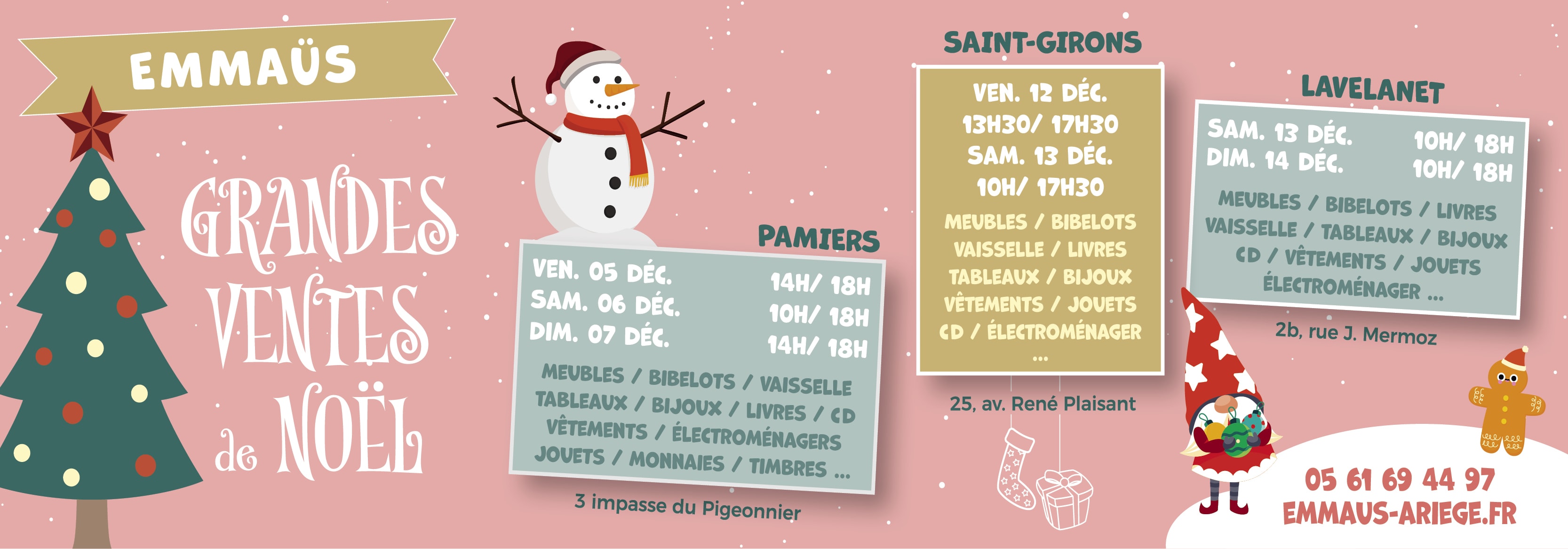 EMMAUS - Grandes ventes de Noël - décembre 2025