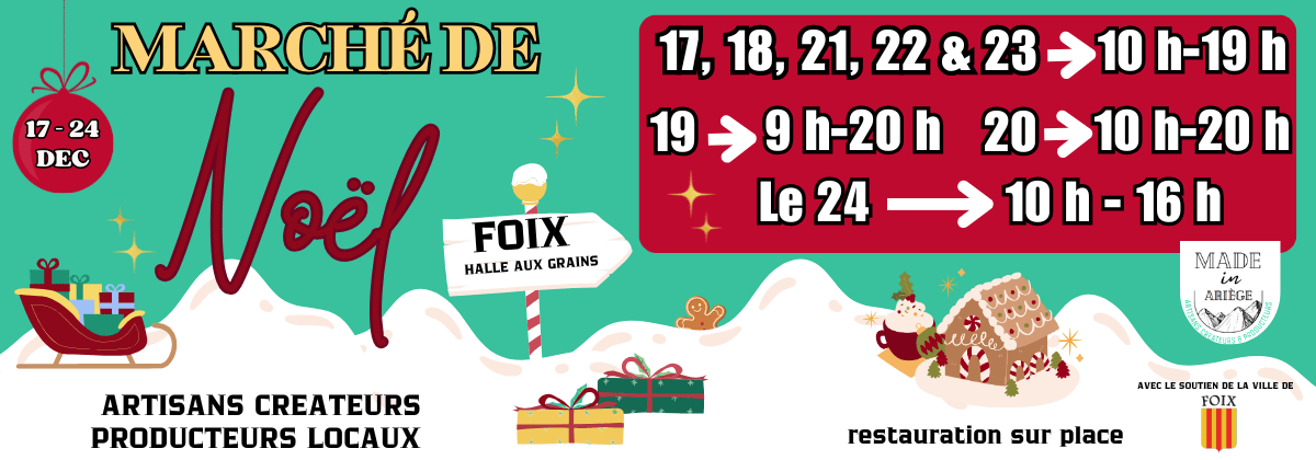 MADE IN ARIEGE - Marché de Noël - Décembre 2025 MADE IN ARIEGE - Marché de Noël - Décembre 2025