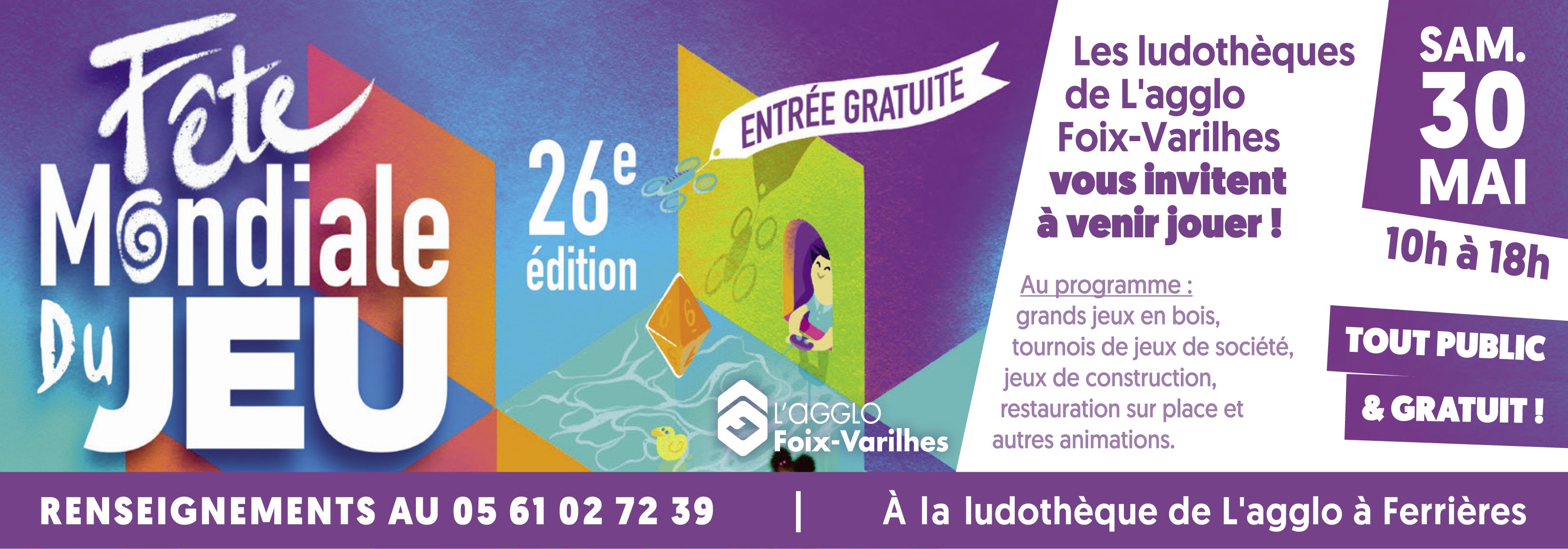 COM AGGLO FOIX-VARILHES - Fête mondiale du jeu - Mai 2026 