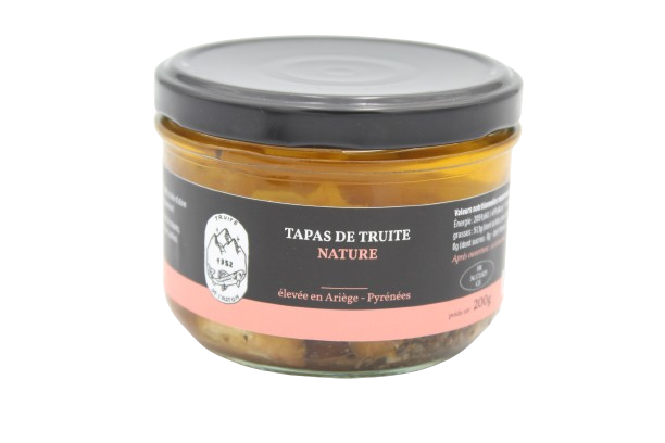 Overzicht van tapas met gewone forel