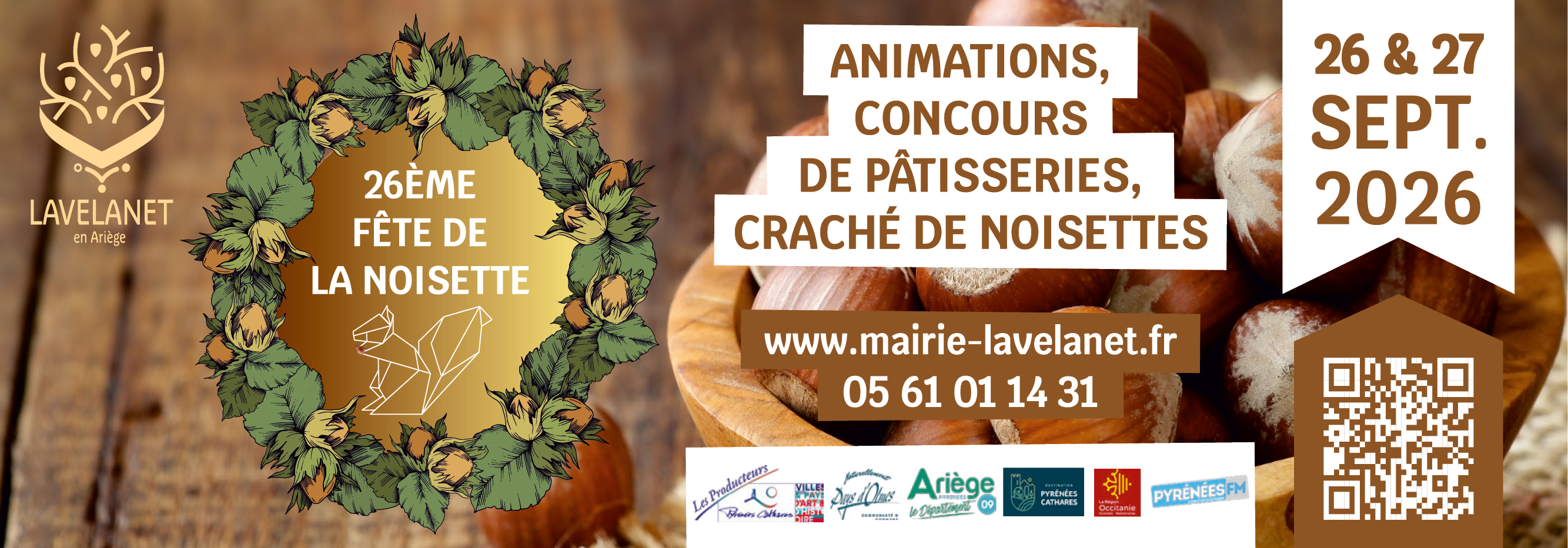 Mairie de Lavelanet - 26ème Fête de la Noisette - Septembre 2026